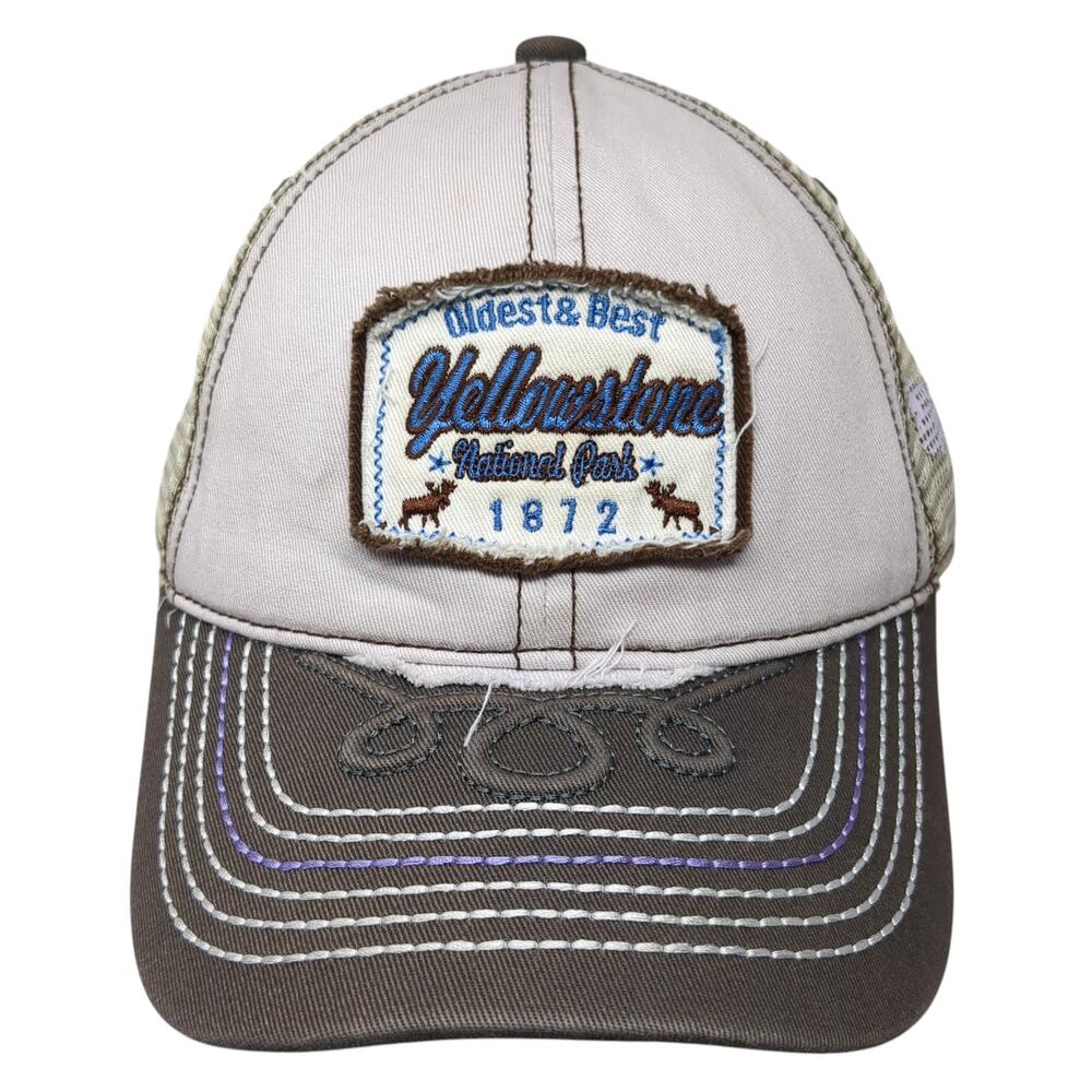 Oldest & Best Yellowstone National Park 1872 Strapback Trucker Hat Multi OS